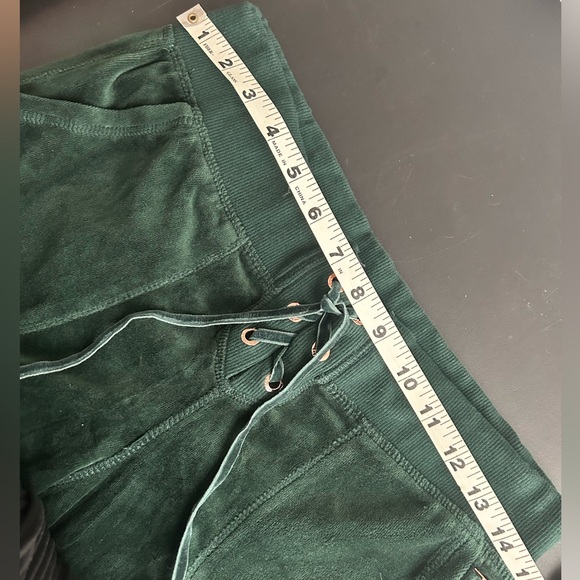 Betsy Johnson Green Velour Y2K Track Suit Joggers Small - Picture 6 of 9